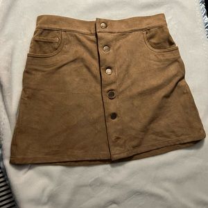 Express brown felt skirt